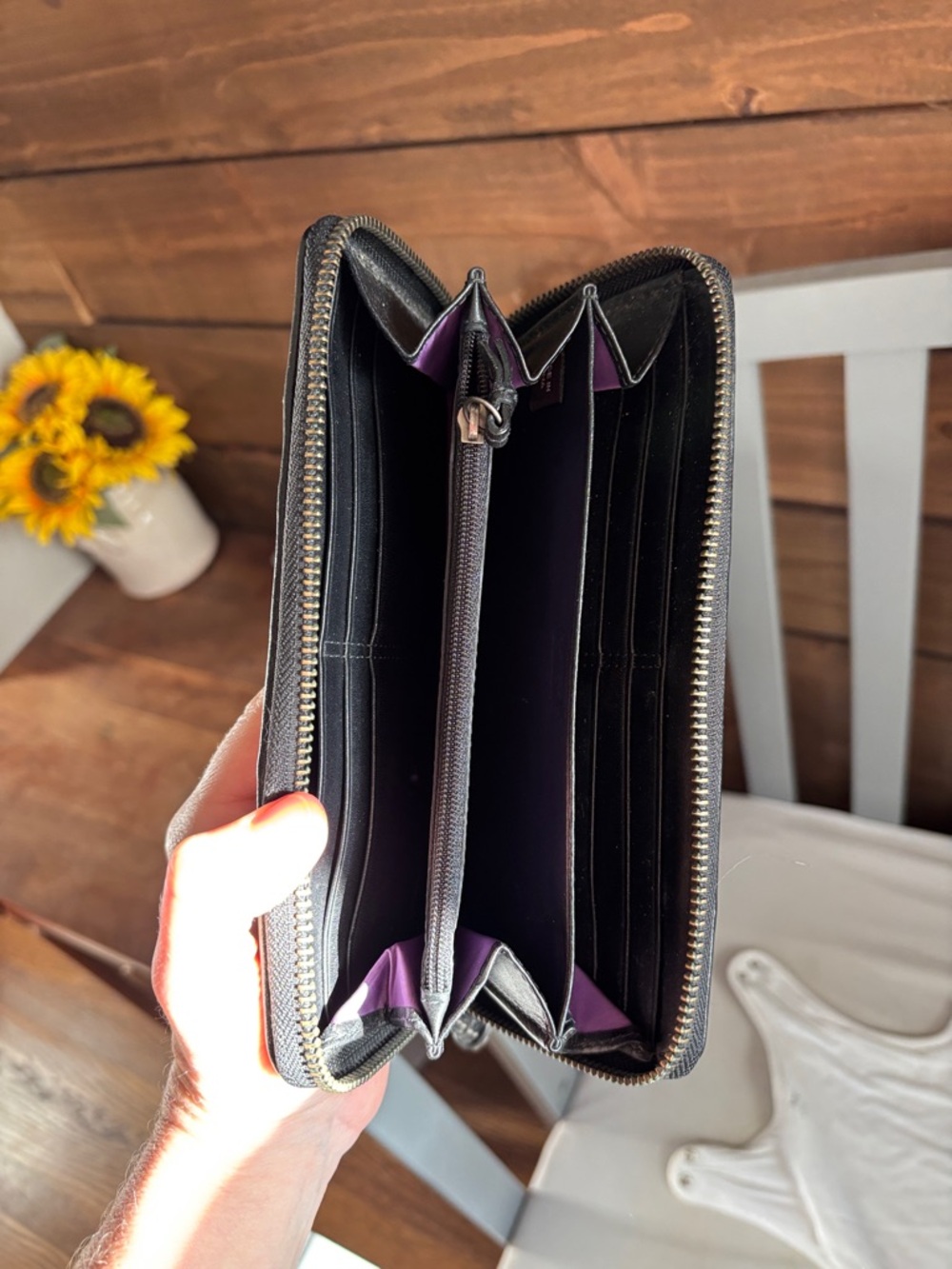 Coach black and gray patchwork matching purse bag and wallet - Picture 10 of 10